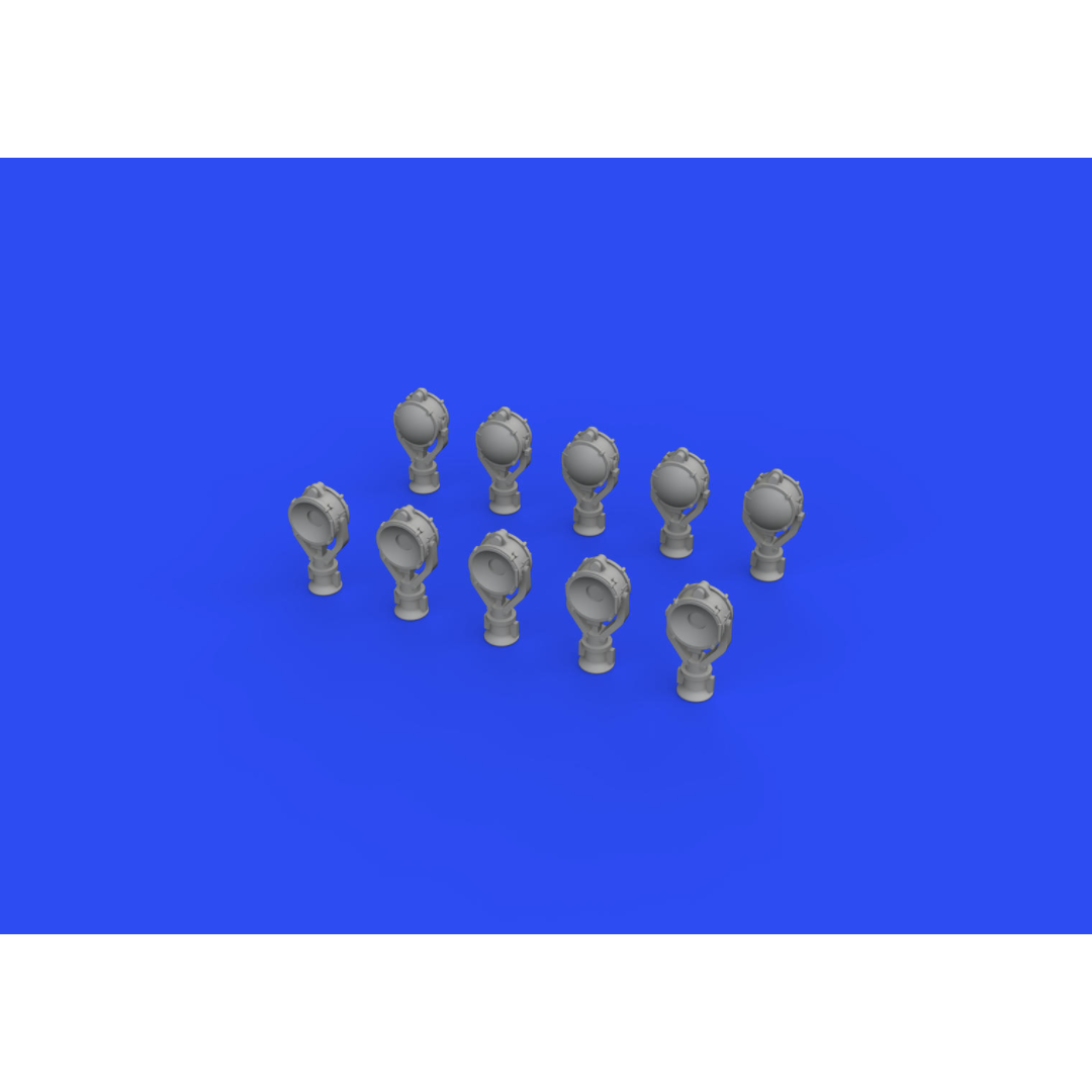 Photo of Eduard 653004 USN 24-inch searchlights 1/350 scale 3D printed set