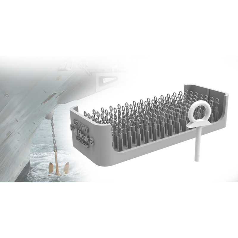 Photo of Hull Hook B Type 1/350 scale 3D printed resin model set by HS Model HSM-U350061S