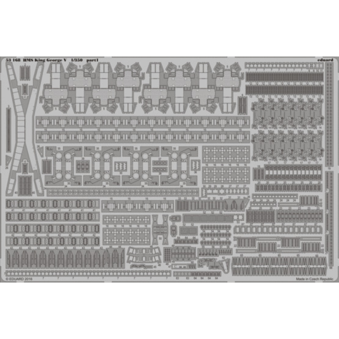 Photo of Eduard 53168 photo-etched detail set for HMS King George V 1/350 scale