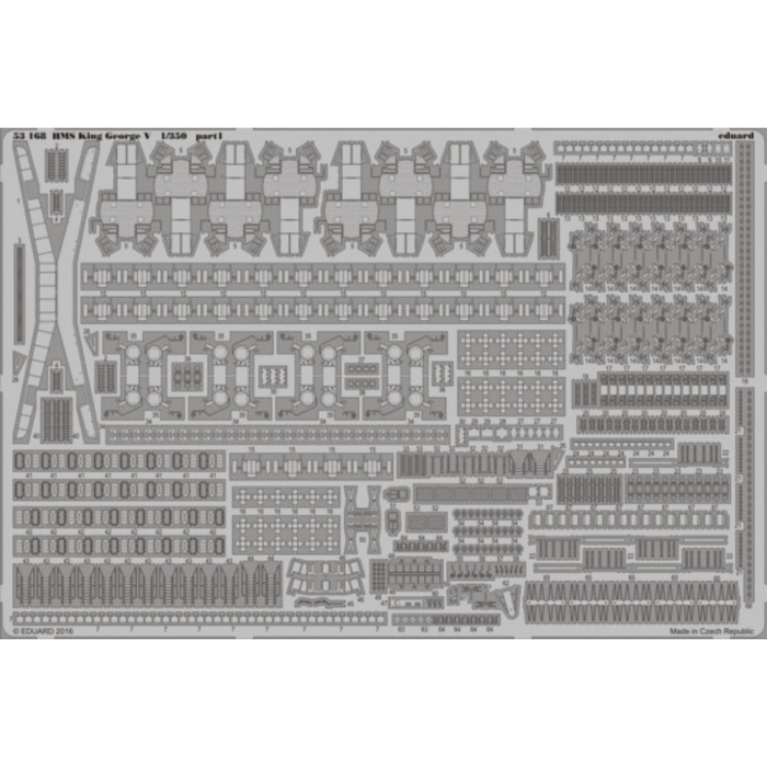 Photo of Eduard 53168 photo-etched detail set for HMS King George V 1/350 scale