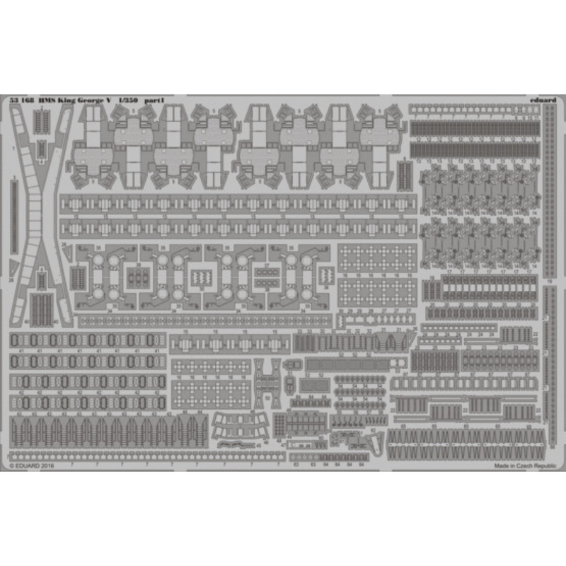 Photo of Eduard 53168 photo-etched detail set for HMS King George V 1/350 scale
