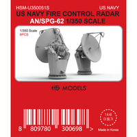 Photo of 1/350 scale US Navy Fire Control Radar AN/SPG-62 3D printed resin set by HS Model