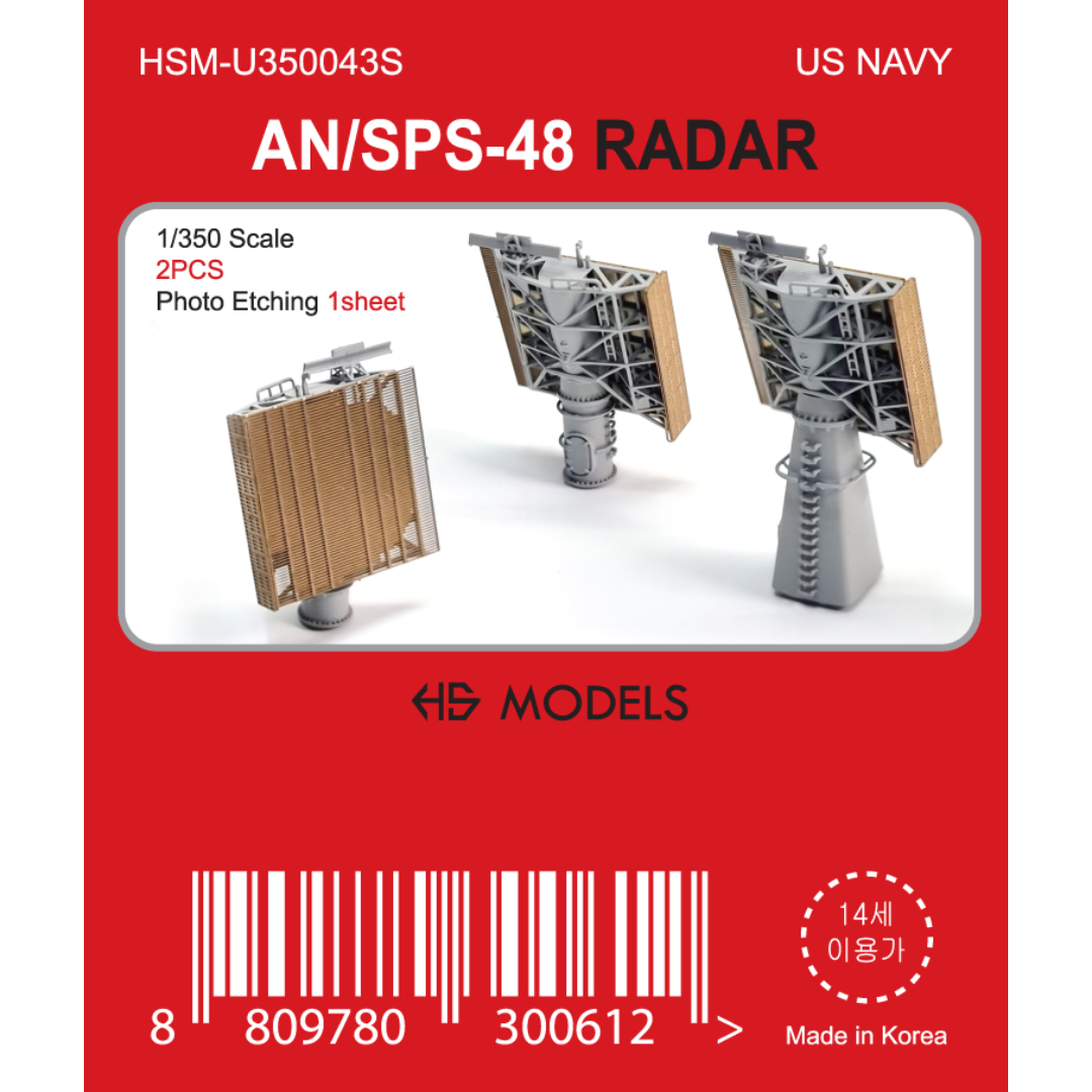 Photo of AN/SPS-48 Radar 1/350 Scale 3D Printed Resin Set with Photo Etching by HS Model HSM-U350043S