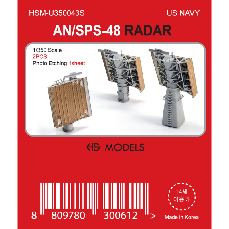 Photo of AN/SPS-48 Radar 1/350 Scale 3D Printed Resin Set with Photo Etching by HS Model HSM-U350043S