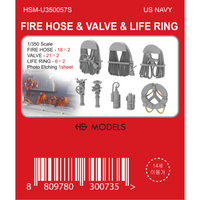 Photo of HS Model Fire Hose, Valve & Life Ring Set HSM-U350057S 1/350 scale resin and photo-etch parts for ship models