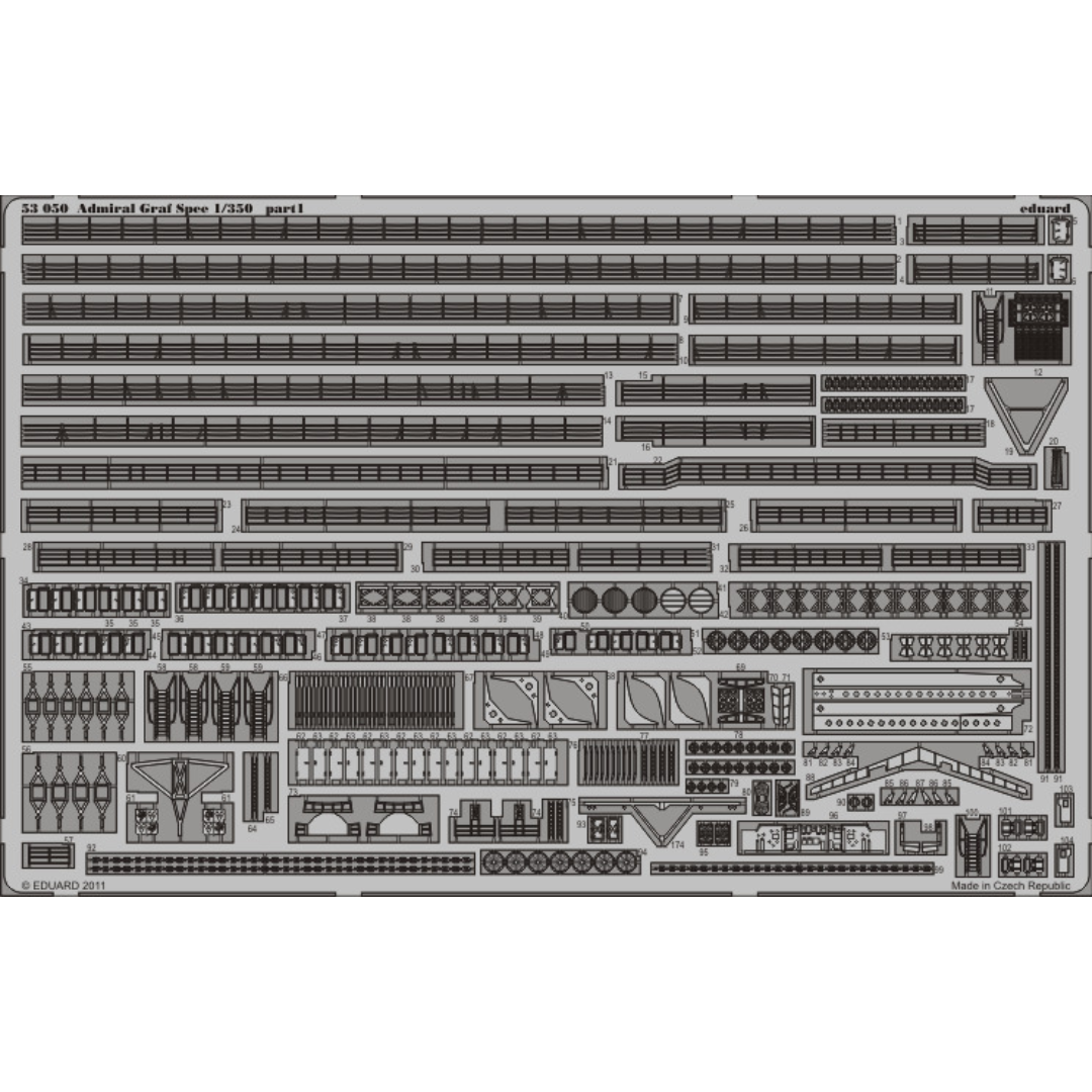 Photo of Eduard 53050 Admiral Graf Spee 1/350 photo-etched detail set for Academy model