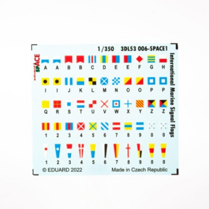 Photo of Eduard 3DL53006 International Marine Signal Flags 3D decal set in 1/350 scale