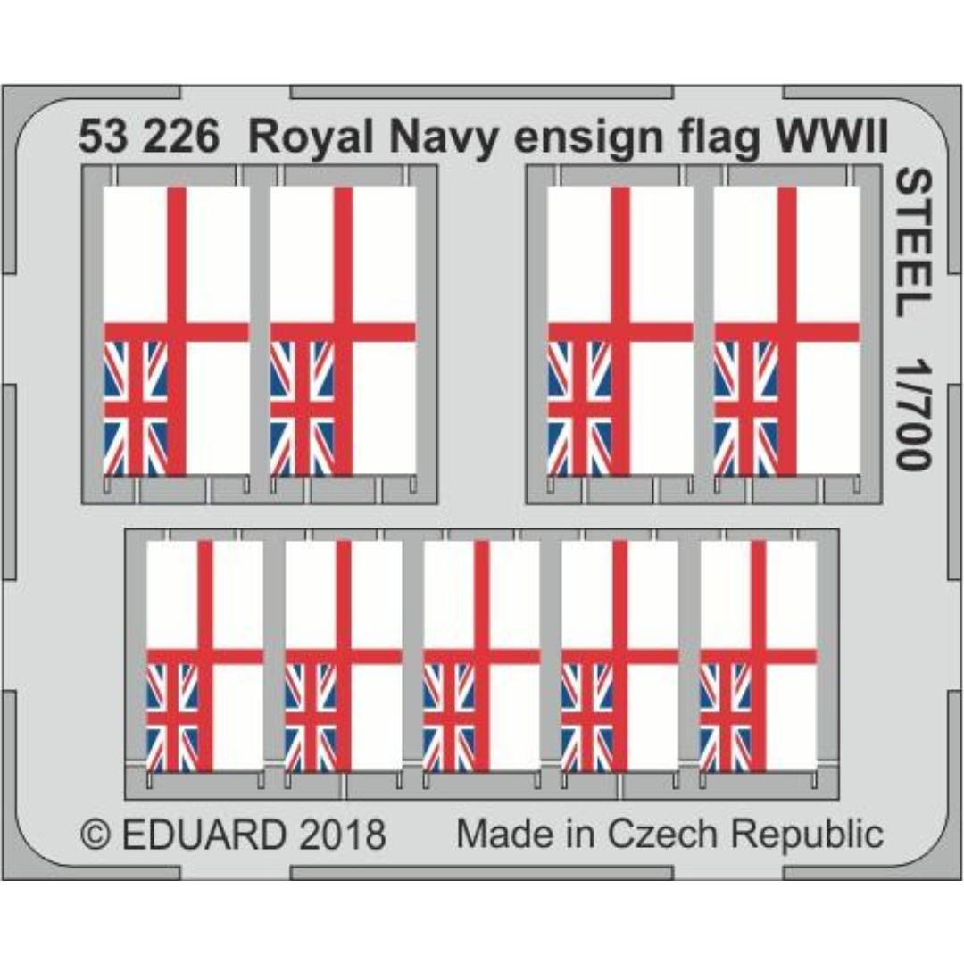 Photo of Eduard 53226 Royal Navy Ensign Flag WWII 1/700 photo-etched steel set
