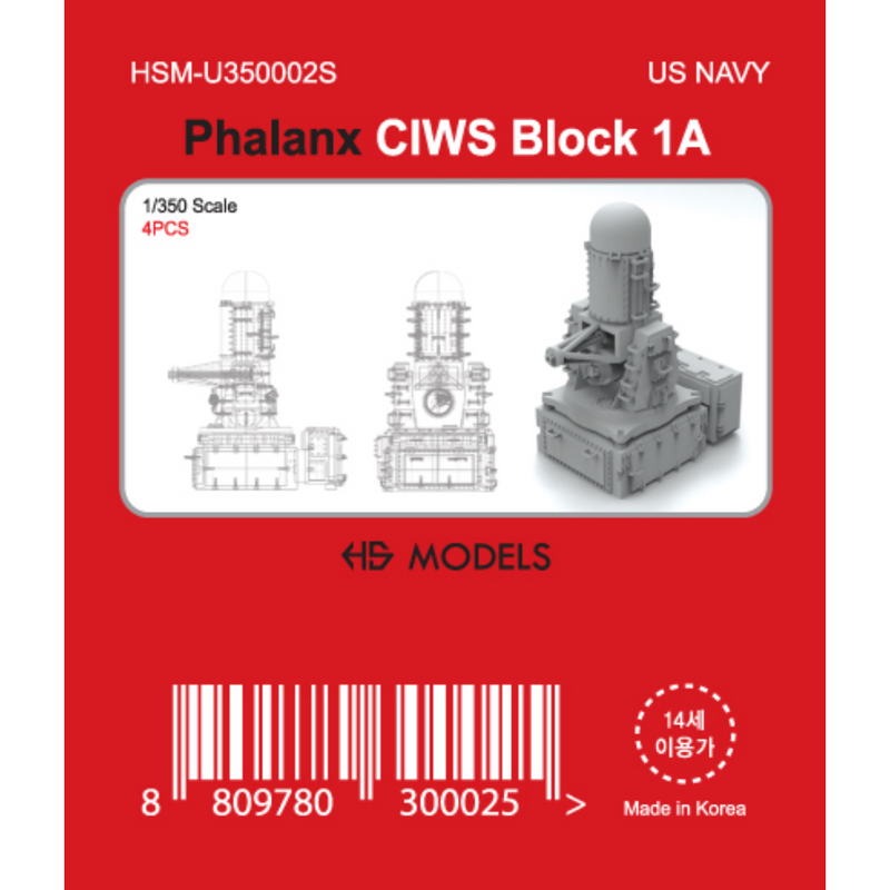 Photo of Phalanx CIWS Block 1A 1/350 scale resin model upgrade set by HS Model