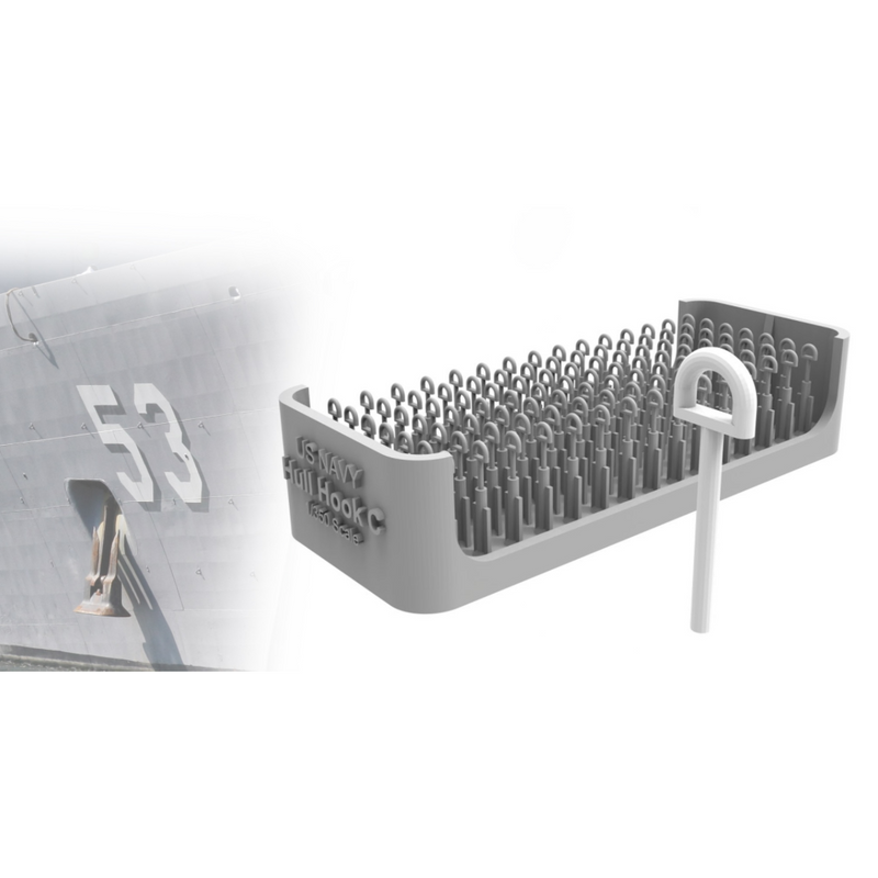 Photo of Hull Hook C Type 180 Pcs 1/350 Scale 3D Printed Resin Set from HS Model HSM-U350063S