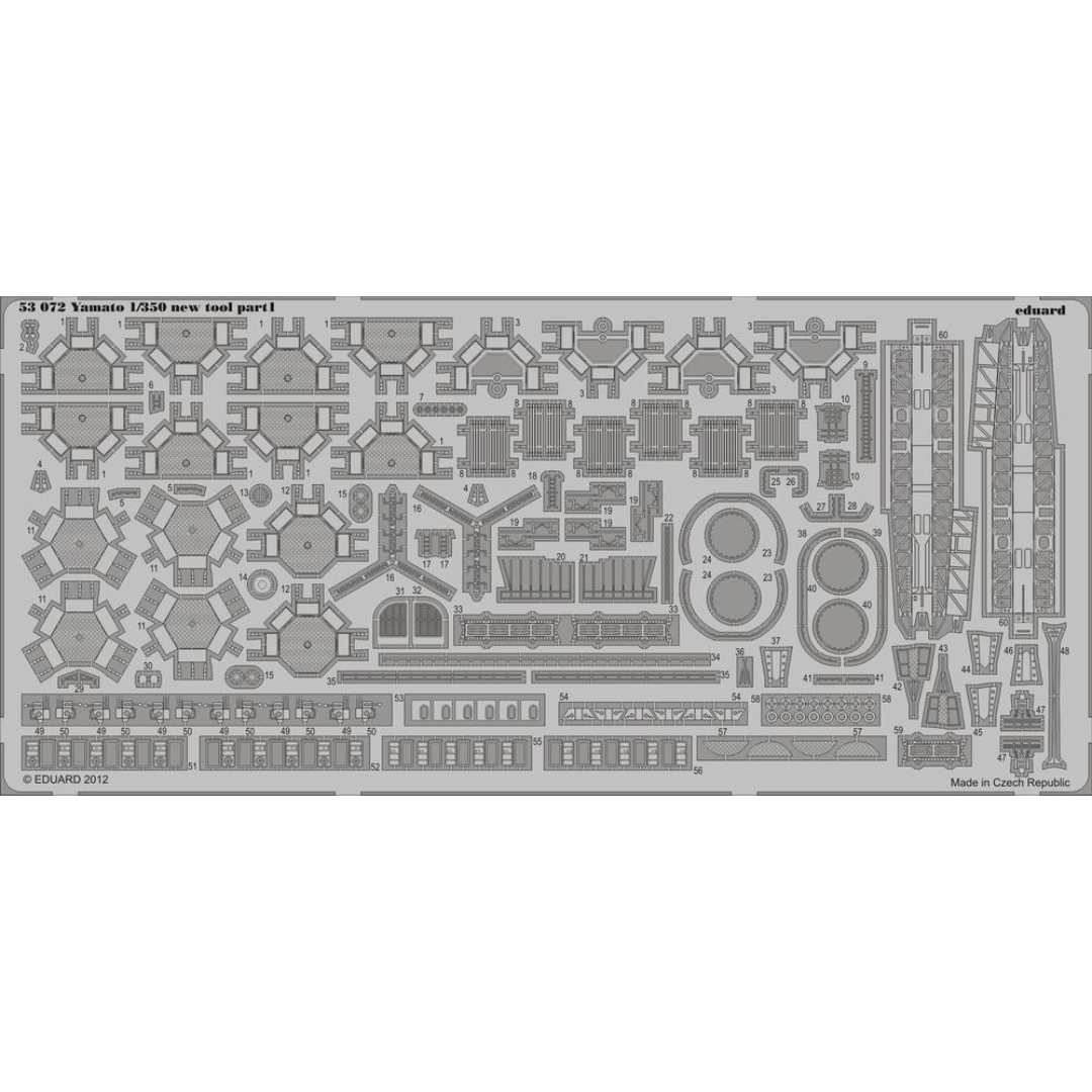 Photo of Eduard 53072 Yamato photo-etched detail set for Tamiya 1/350 scale battleship model