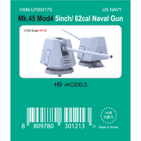 Photo of Mk.45 Mod 4 5inch/62cal Naval Gun 1:700 scale resin model set by HS Model HSM-U700017S