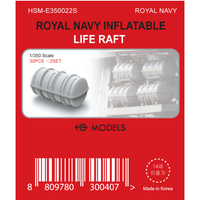 Photo of Royal Navy inflatable life raft 3D printed resin model set in 1/350 scale from HS Model HSM-E350022S