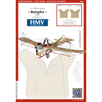Photo of Rumpler 1911 Card Model Kit from HMV M.S. Oldtimer-Models, hand-drawn paper model of early German aircraft in 1:50 scale