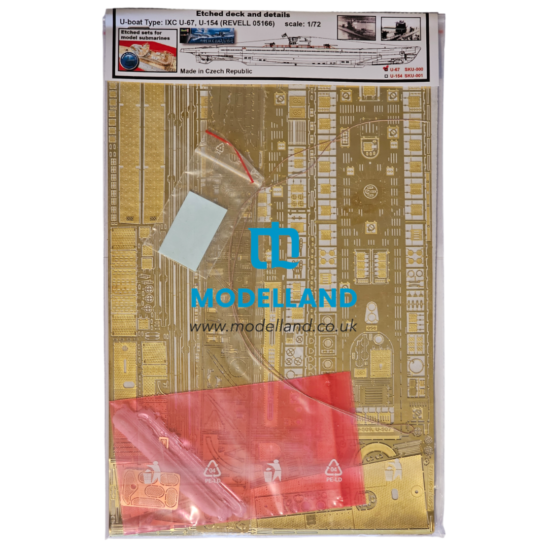 Photo of RC Subs U-67 Early Version photo-etched deck and detail set 1:72 for Revell 05166