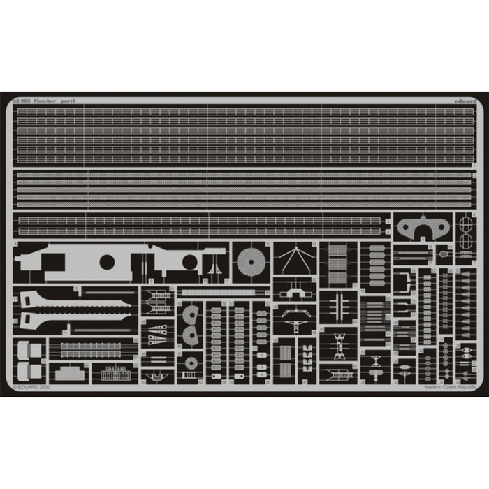 Photo of Eduard 53003 photo etched detail set for 1/350 Fletcher Tamiya model