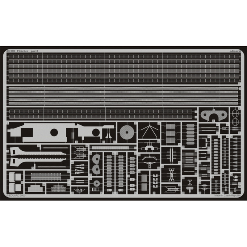 Photo of Eduard 53003 photo etched detail set for 1/350 Fletcher Tamiya model