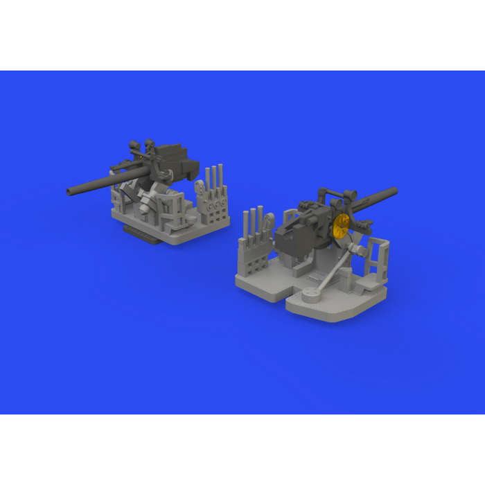 Photo of Eduard 653008 5 inch 25 caliber Mk.10 Brassin gun set 1/350 scale parts and packaging