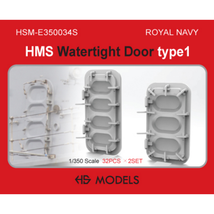 Photo of Royal Navy Watertight Door Type 1 1/350 scale resin set HSM-E350034S by HS Model
