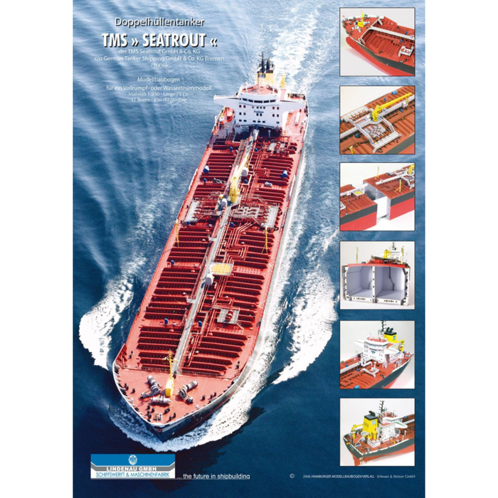 Photo of HMV 1/250 card model kit Double Hull Tanker TMS Seatrout designed by Peter Brandt