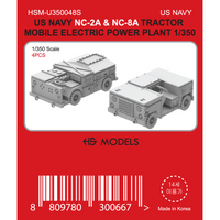 Photo of US Navy NC-2A and NC-8A aircraft tractors 1/350 scale resin model set by HS Model HSM-U350048S