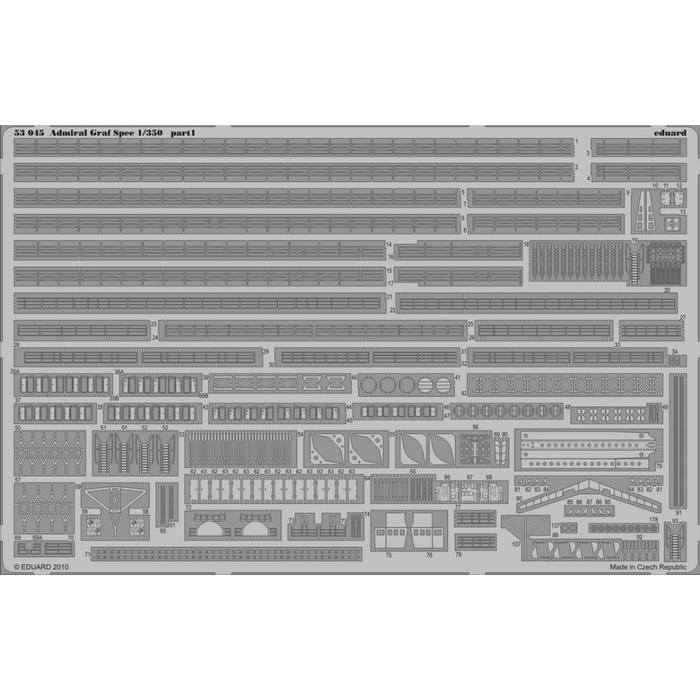 Photo of Eduard 53045 photo etched parts set for Admiral Graf Spee 1/350 Trumpeter