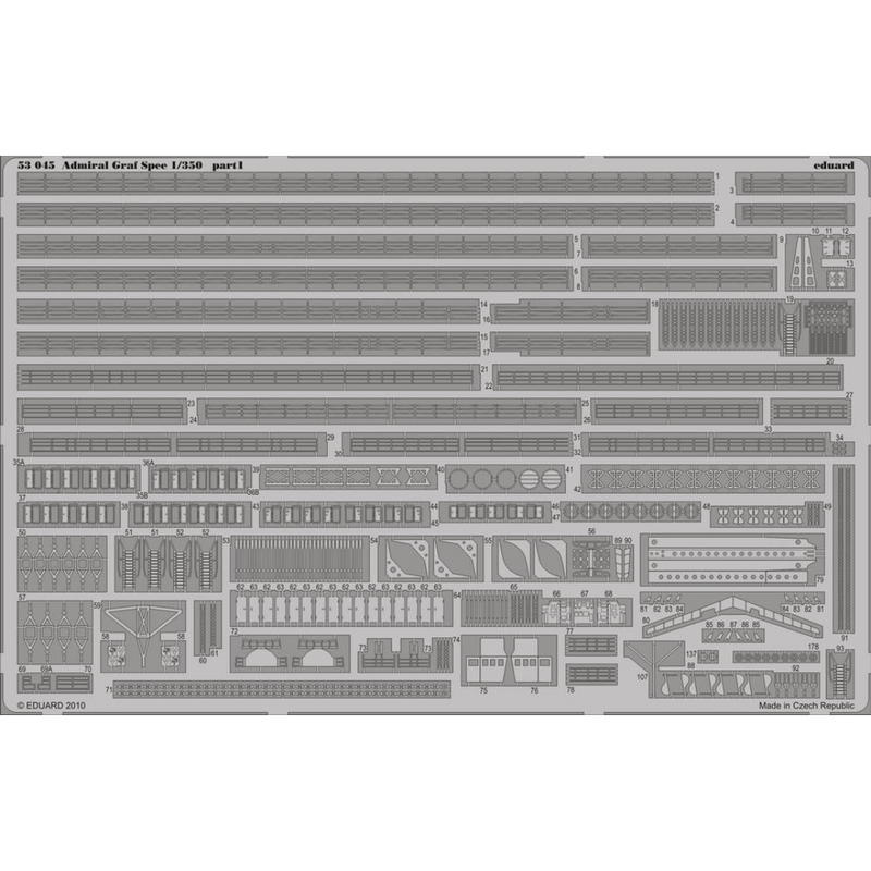 Photo of Eduard 53045 photo etched parts set for Admiral Graf Spee 1/350 Trumpeter