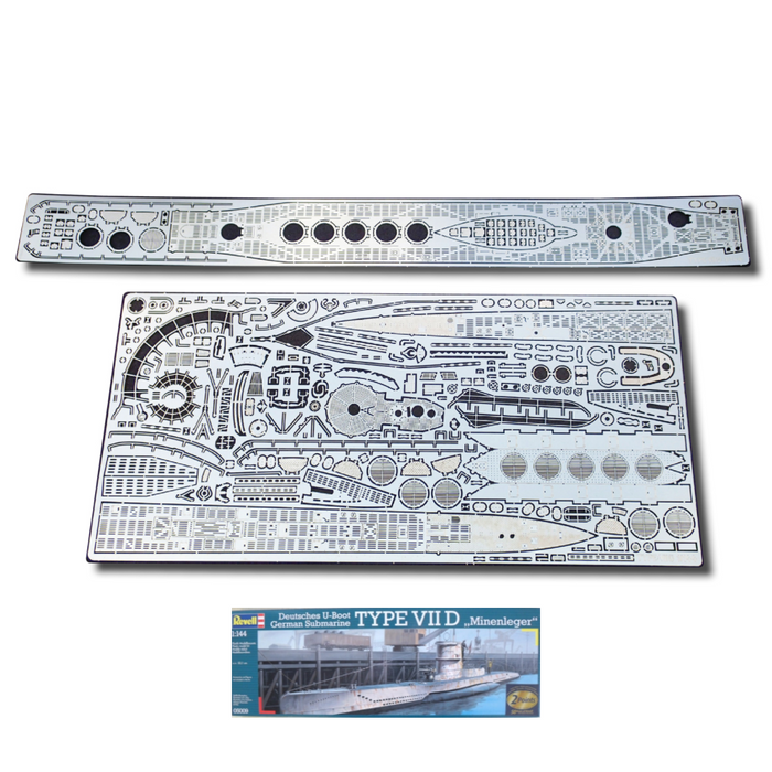 Photo of photo-etched deck and detail set for German U-Boat Type VIID 1:144 Revell 05009 by RC Subs