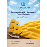 Photo of Yellow Dense Weave Sail Cloth Fabric for Model Ship Sails Made from Natural Cotton