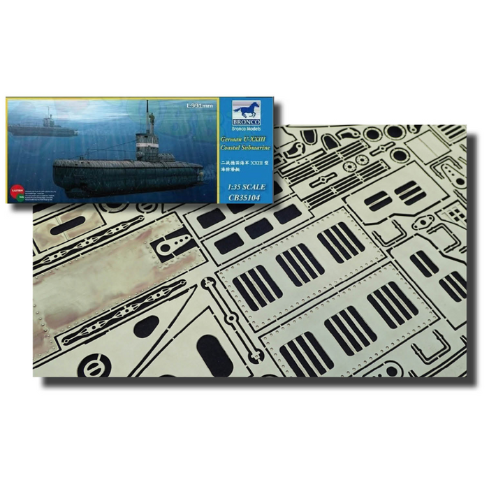 Photo of photo-etched brass detail set for German U-boat Type XXIII 1:35 Bronco 35104 by RCSubs