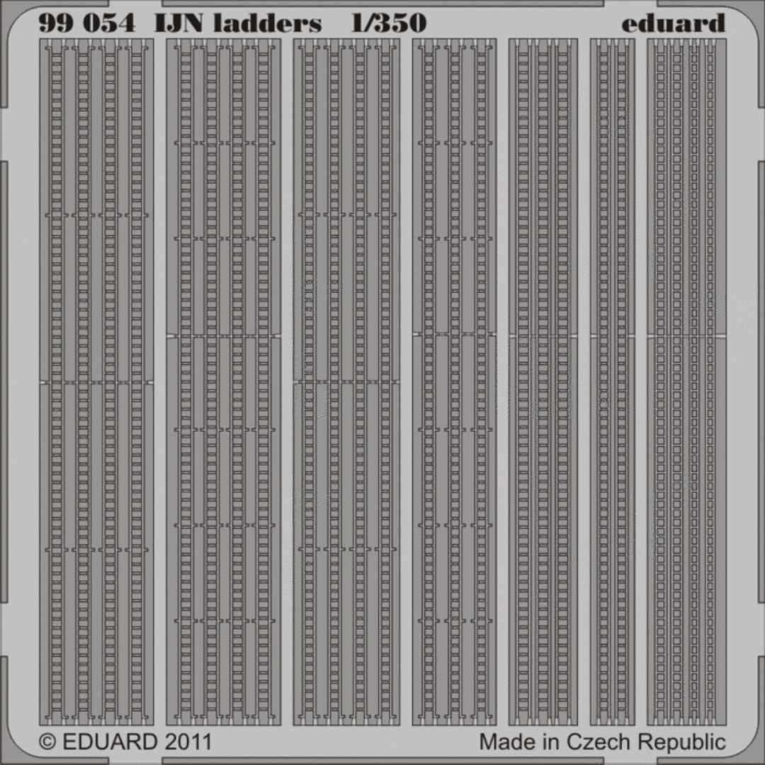 Photo of Eduard 99054 IJN Photo-Etched Ladders 1:350 scale brass detail set for Imperial Japanese Navy ship models