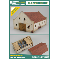 Photo of Old Workshop 1:87 Scale Vessel Railway Miniatures Laser-Cut Card Model Kit assembled building