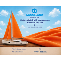 Photo of orange dense weave natural cotton sail cloth fabric for model ship sails