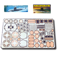 Photo of RCSubs 010 deck, tower and hull detail set for Revell Skipjack 1:72 submarine model