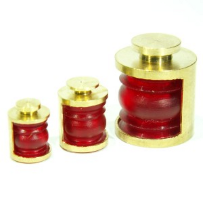 Photo of RB Model stern lamp in red brass and plexiglass for ship models