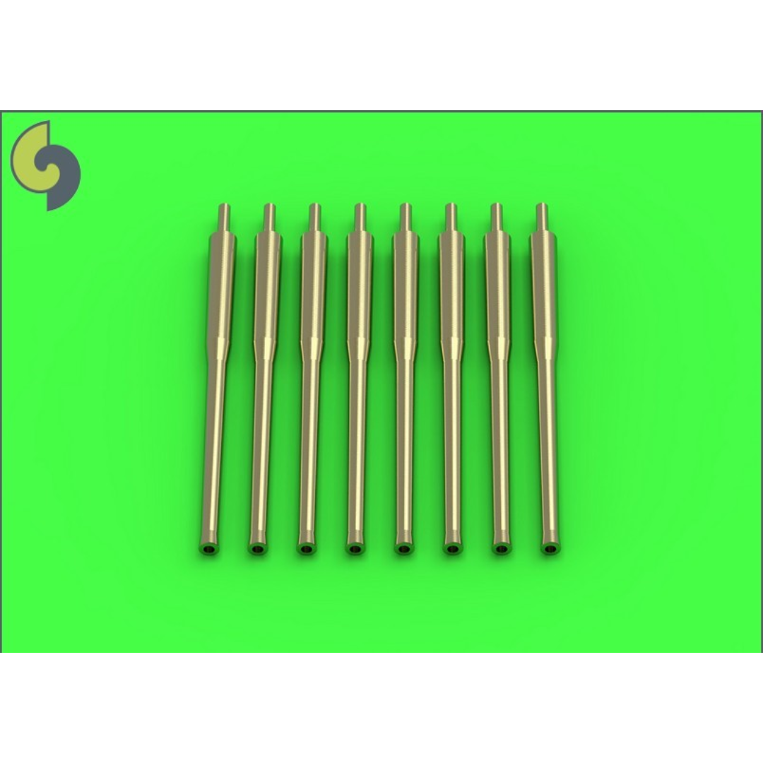 Photo of 12.7cm/50 (5in) 3rd Year Type metal barrels for 1:350 IJN warship models by Master (SM-350-083).