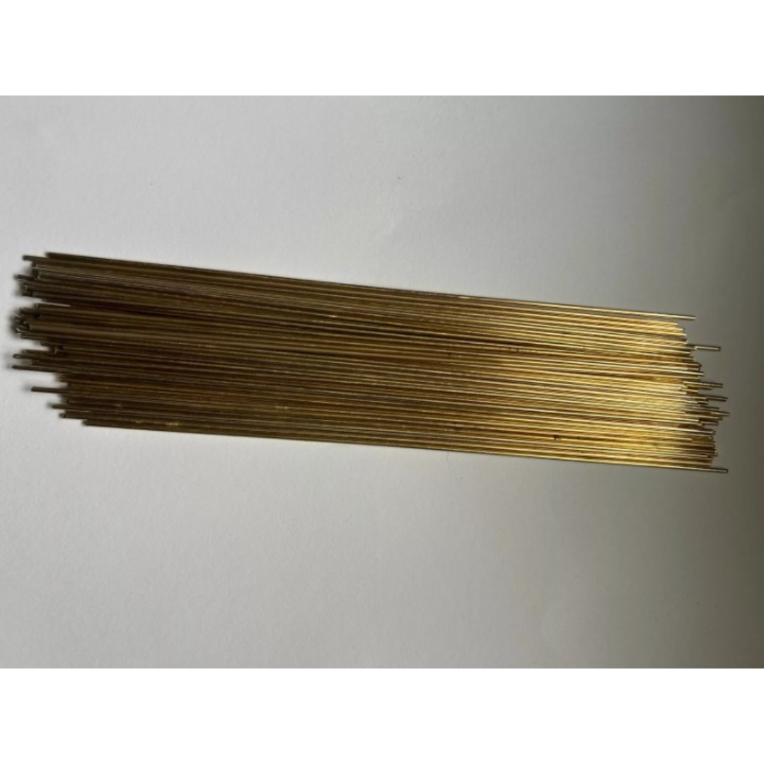 Photo of 10 brass modeling wire rods, 300mm long and 2.4mm thick, ideal for scale models and hobby crafting