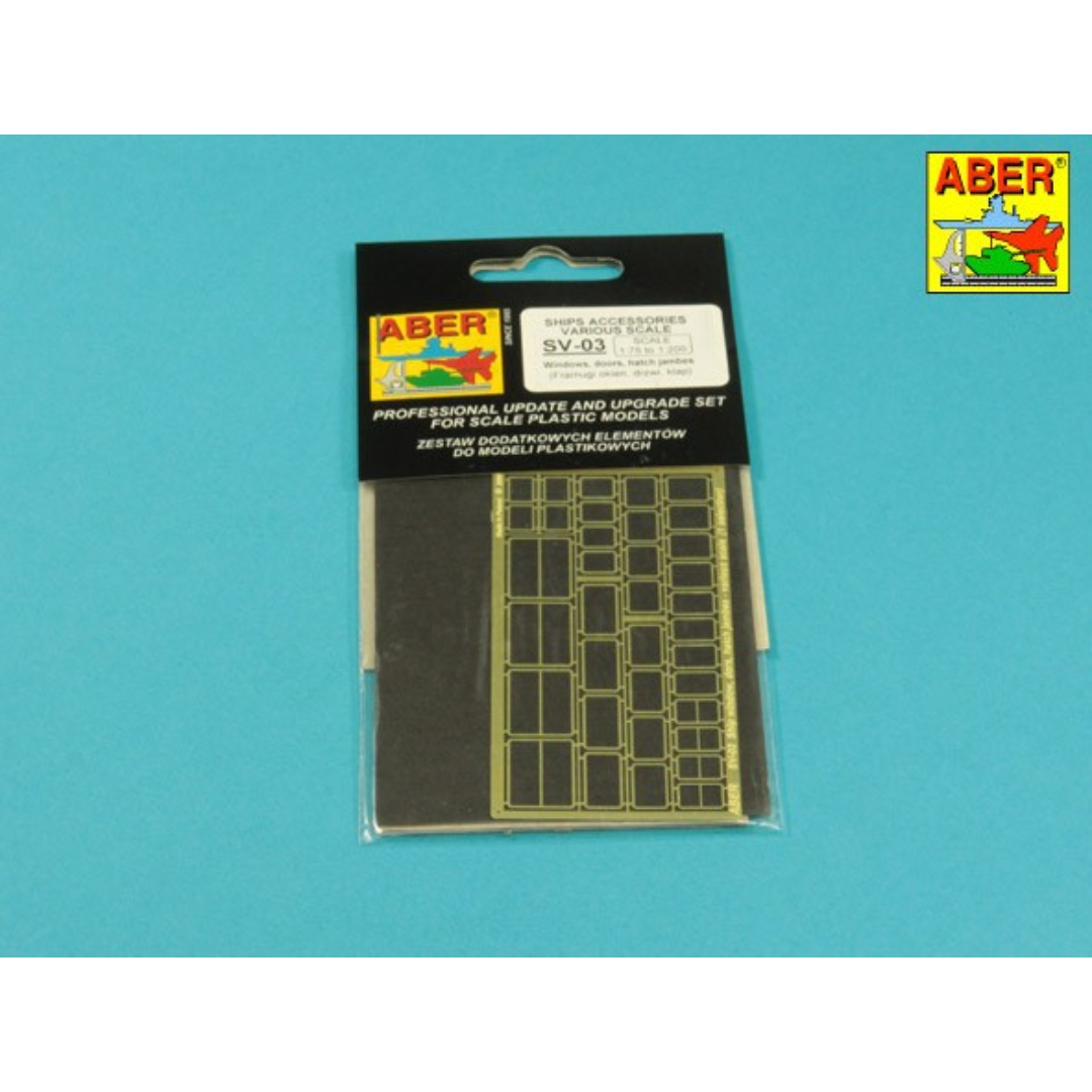 Aber File ABER Type A Windows, Doors & Hatch Jambs (RE-SV-03) for Warship Models ...