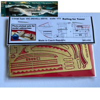 Photo of photo-etched brass parts for German U-Boat Type VIIC 1:72 scale, Revell 05015, by Czech manufacturer