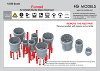 Photo of Funnel for Arleigh Burke Class Destroyer 1:350 HS Model 7 pcs detail set HSM-U350091S