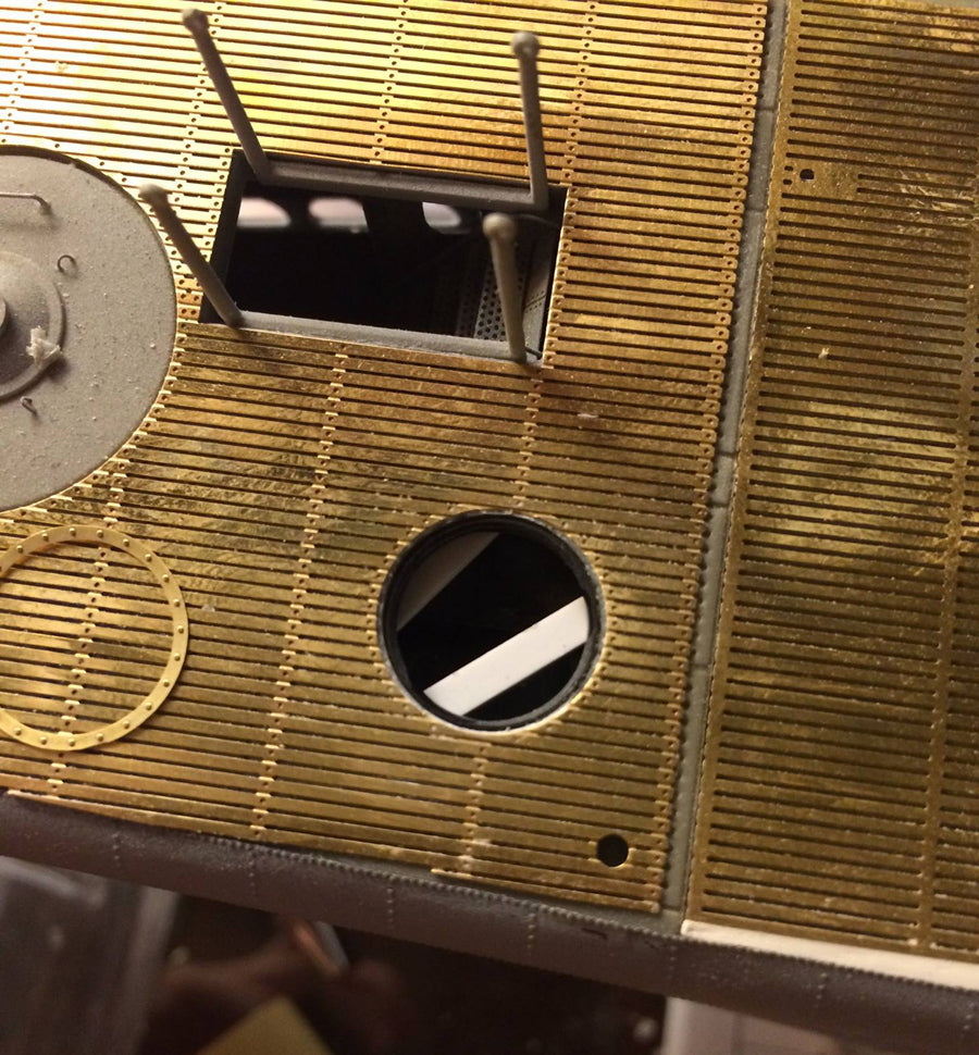 Photo of photo-etched brass center deck and detail set for USS GATO 1944 submarine 1:72 Revell 05047 by RCSubs