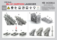 Photo of Mk.141 Harpoon Missile Launcher Set 1/350 scale resin model parts by HS Model