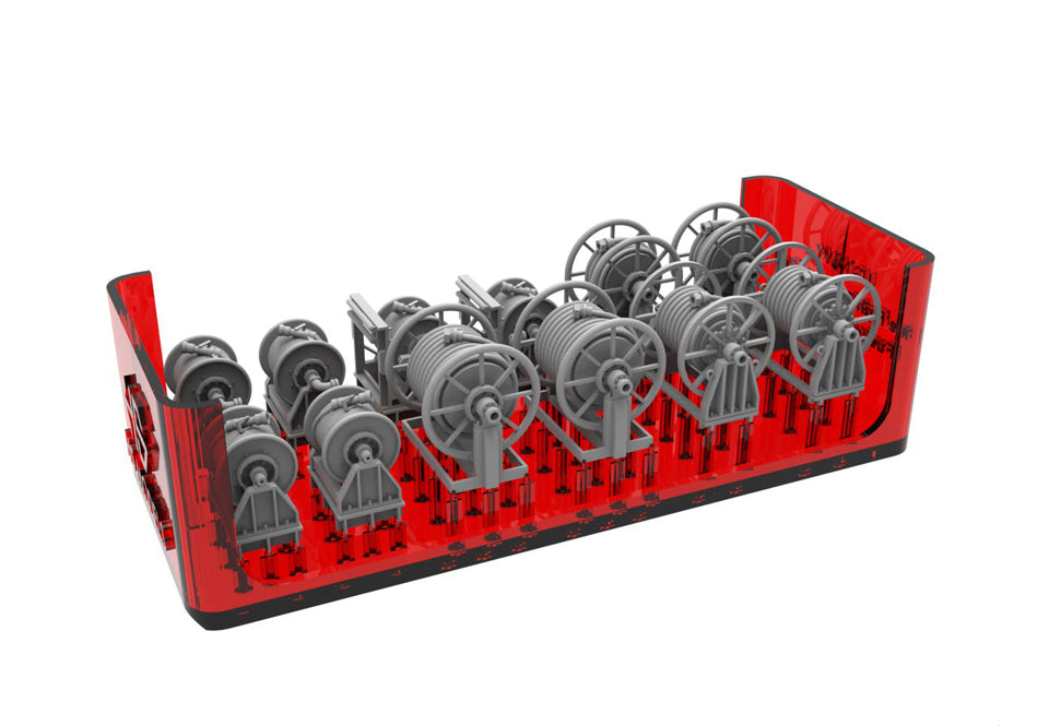Photo of Fire Fighting Hose Reel & Fueling Hose Reel Set 1:200 HS Model HSM-U200054S resin parts