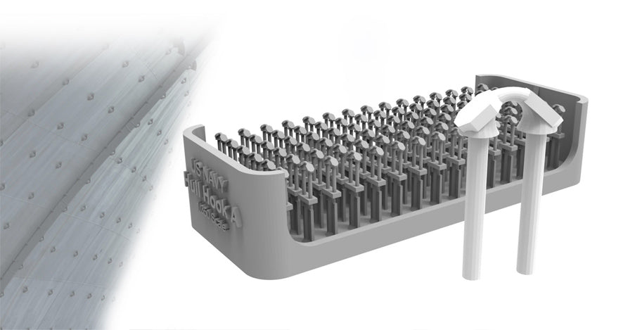 Photo of Hull Hook Type A 1:200 HS Model HSM-U200056S 90 pcs x 2 sets for ship model detailing