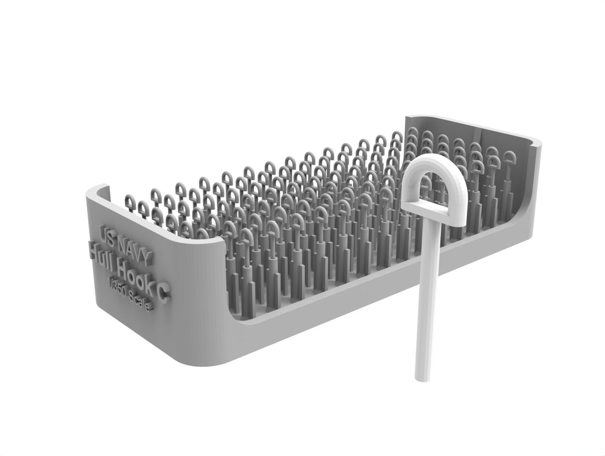 Photo of Hull Hook C Type 180 Pcs 1/350 Scale 3D Printed Resin Set from HS Model HSM-U350063S