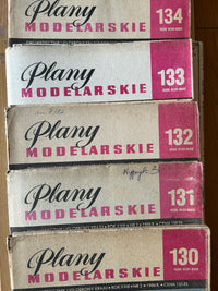 Photo of Plany Modelarskie complete set of 150 issues with folded A1 technical drawings for model building (1965–1989)