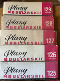 Photo of Plany Modelarskie complete set of 150 issues with folded A1 technical drawings for model building (1965–1989)