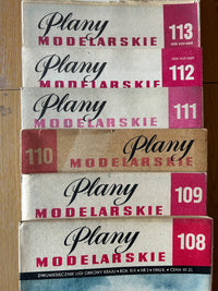 Photo of Plany Modelarskie complete set of 150 issues with folded A1 technical drawings for model building (1965–1989)