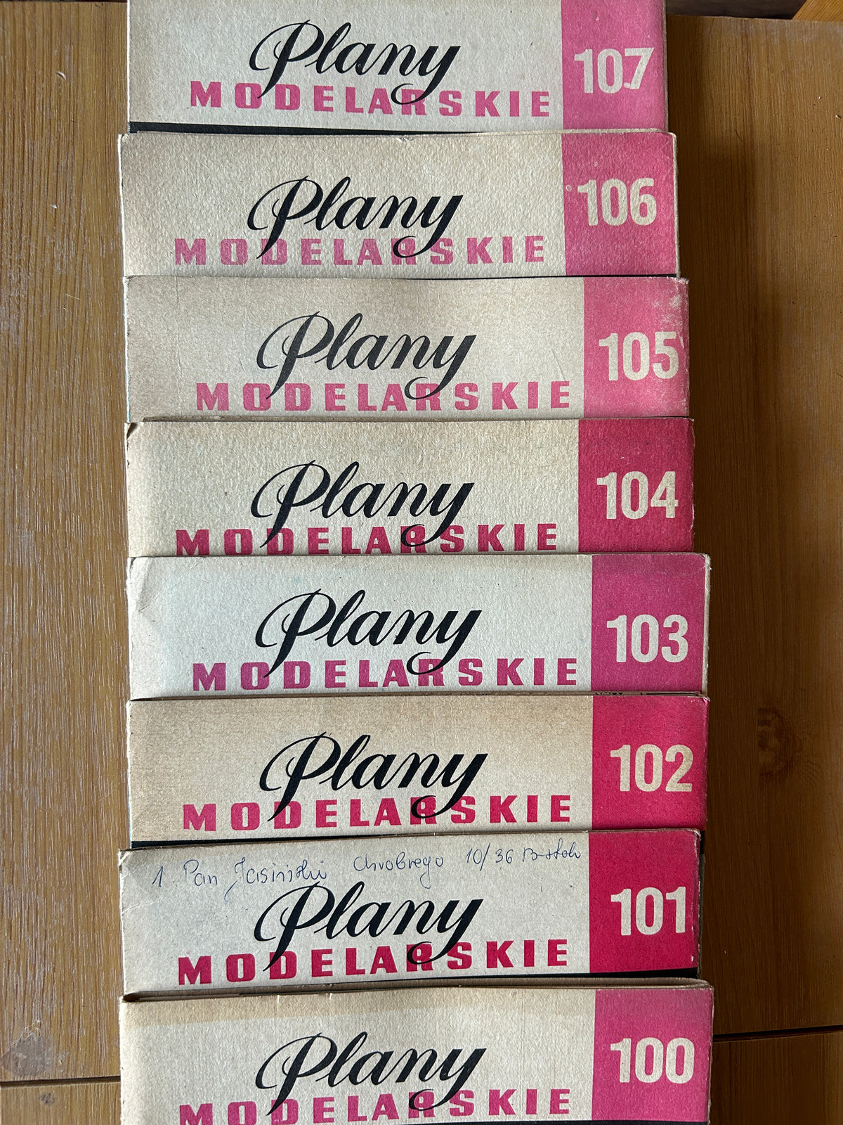 Photo of Plany Modelarskie complete set of 150 issues with folded A1 technical drawings for model building (1965–1989)