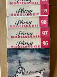 Photo of Plany Modelarskie complete set of 150 issues with folded A1 technical drawings for model building (1965–1989)